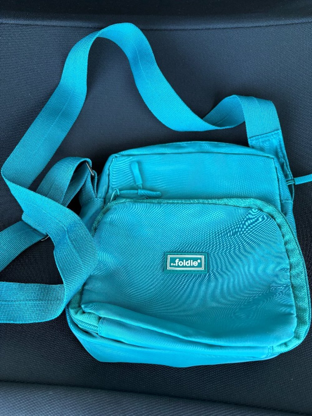 The Foldie® Sling bag with RFID Blocking Teal NWOT